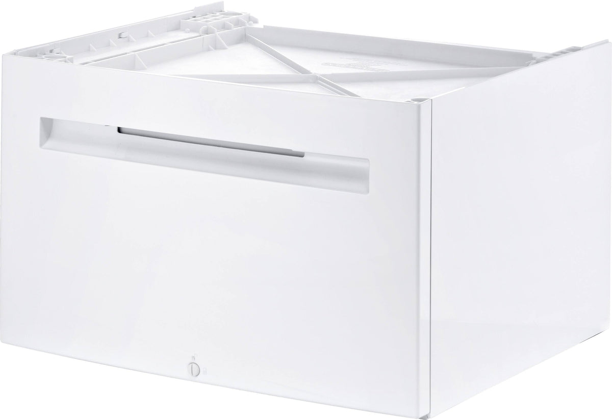 Laundry Pedestal with Storage Drawer for Bosch 300 and 500 Series Washers - White