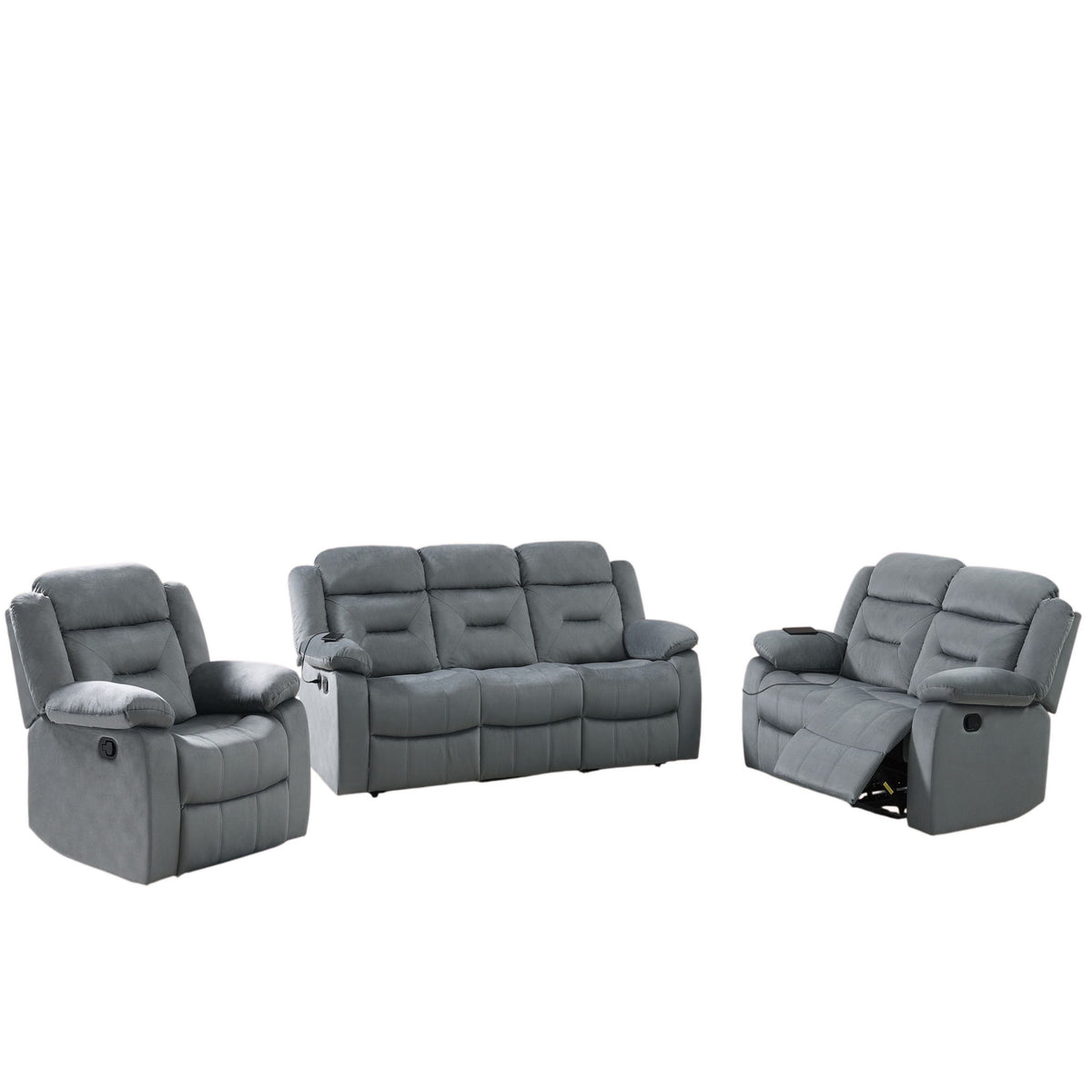 Juego de sala contemporáneo con brazos de almohada y soporte para la cabeza
