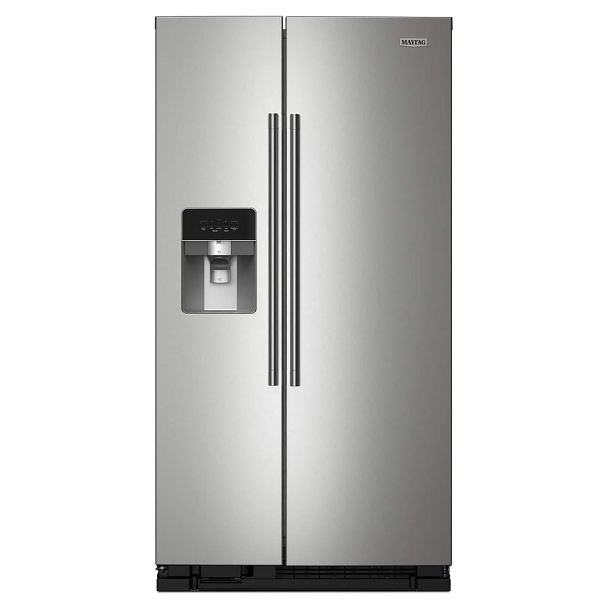 Maytag - 36 in. Wide 25 cu. ft. Side-by-Side Refrigerator with Gallon Door Bins - Stainless Steel