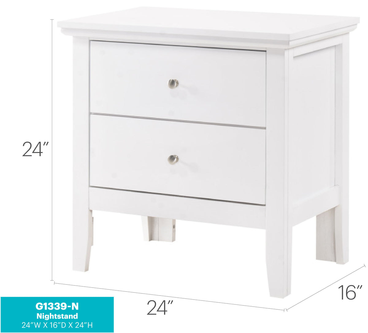 English Dovetailed Drawers Nightstand