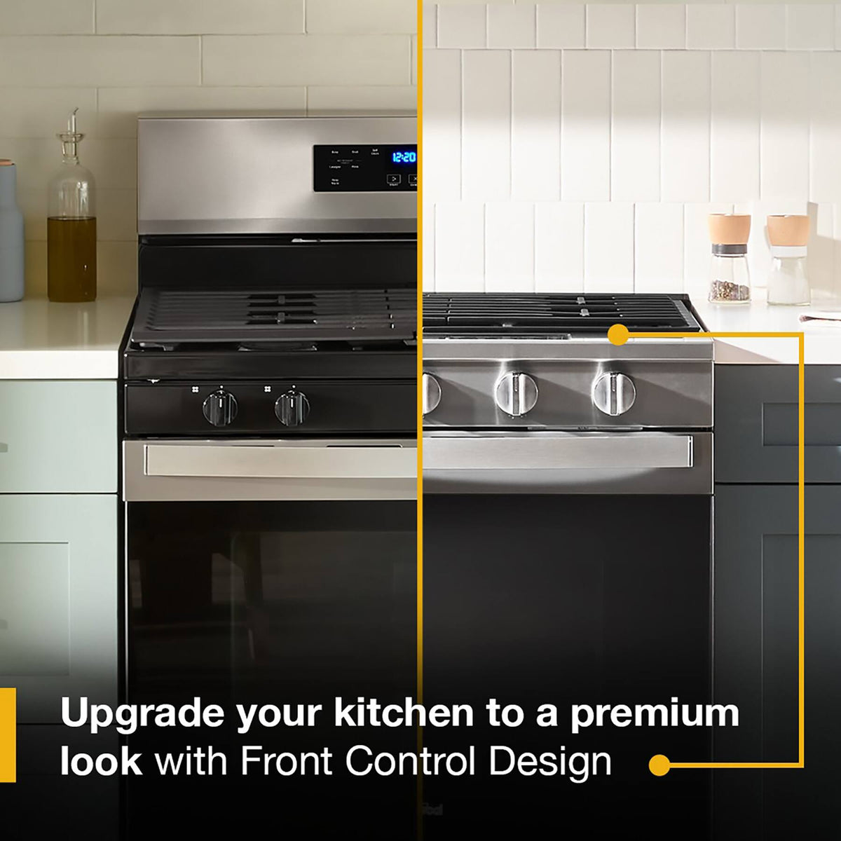 Whirlpool - 30” Wide 5 element 5.3 cu. ft. Smart Slide-In Electric Range-Air Cook Technology, No Preheat Air Fry, WipeClean Coating - Black Stainless Steel