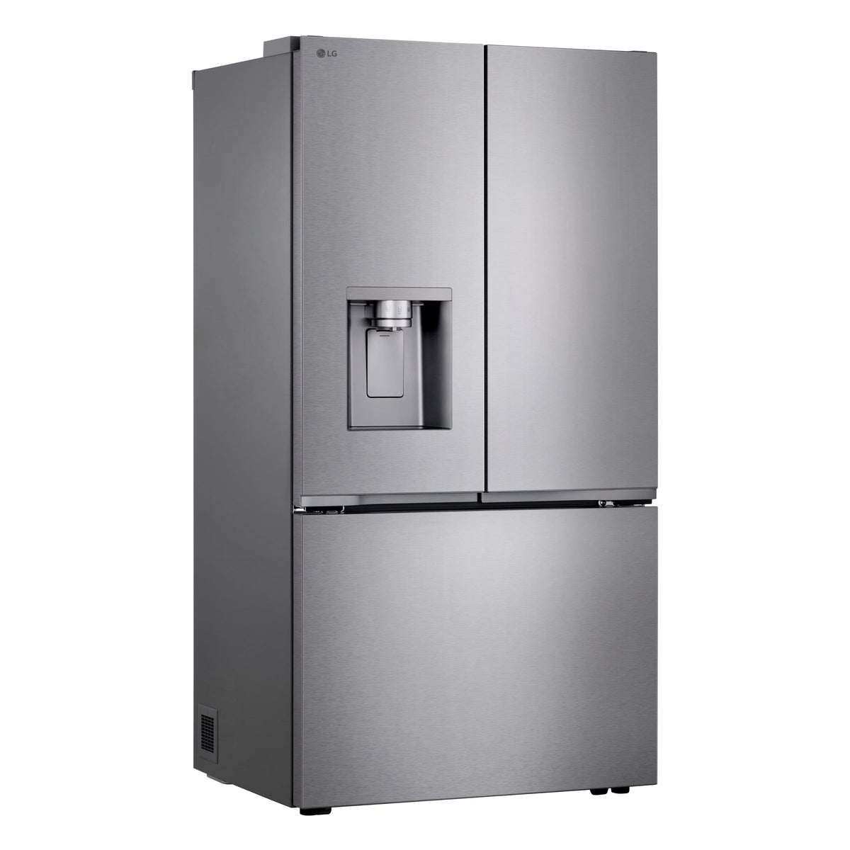 LG - 36-in Wide Counter-Depth MAX 23.7 Cu. Ft. 3-Door Smart French Door Refrigerator with Zero Clearance Hinge System - PrintProof Stainless Steel Look