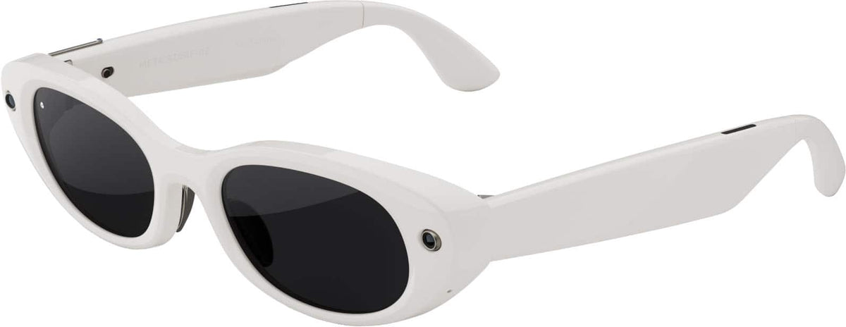 Meta - Glasses, Starfire Kylie Edition, Smart Frame, AI Glasses with Camera - Black Lenses - Ivory