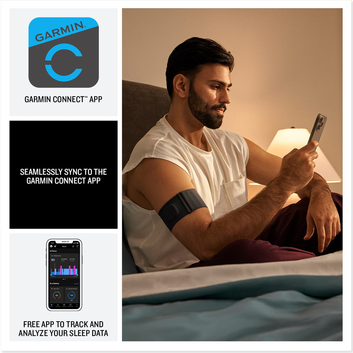 Garmin - Index Sleep Monitor Size: S/M - Black - (2025)