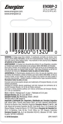 Energizer - N Batteries (2 Pack), 1.5V Alkaline Small Batteries