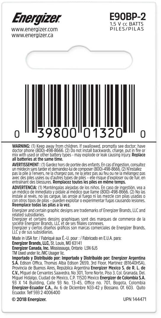 Energizer - N Batteries (2 Pack), 1.5V Alkaline Small Batteries