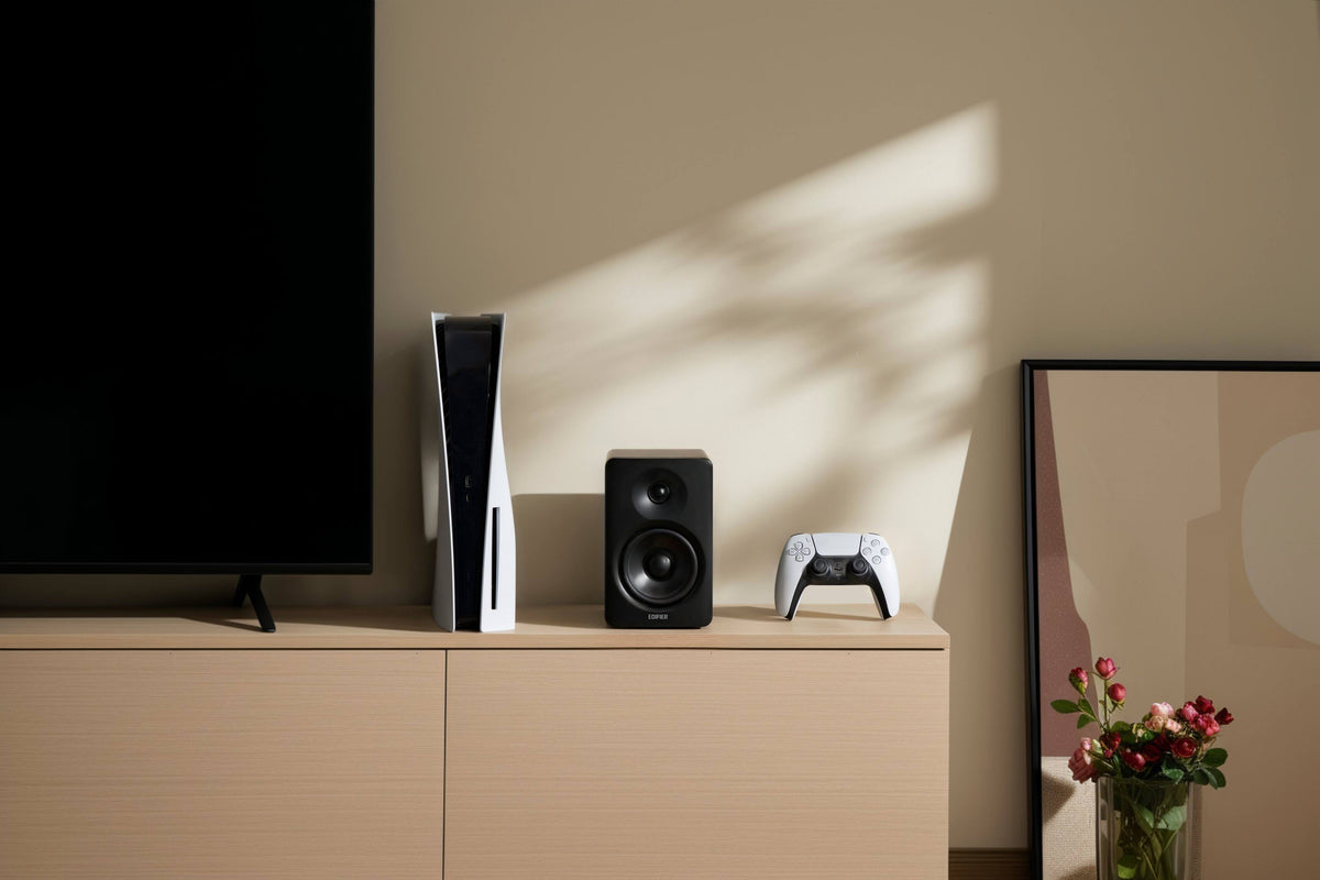 Edifier - M90 Active Bookshelf Speakers, Computer Speakers - Bluetooth and Optical Input - 2.0 Speaker (Pair) - Black