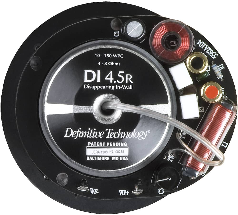 Definitive Technology - DI Series 4-1/2" Round In-Ceiling Speaker (Each) - White