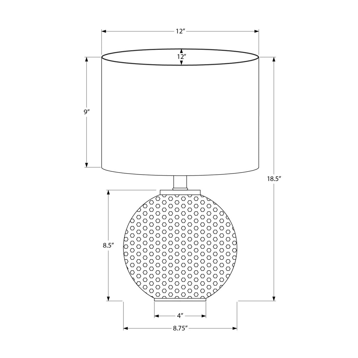Lighting, Table Lamp, Modern - Gray