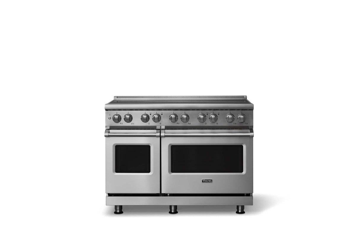 Viking - 48"W. 7.3 Cu.Ft. Pro5S 6 Element Freestanding Electric Induction Convection Range - Stainless Steel