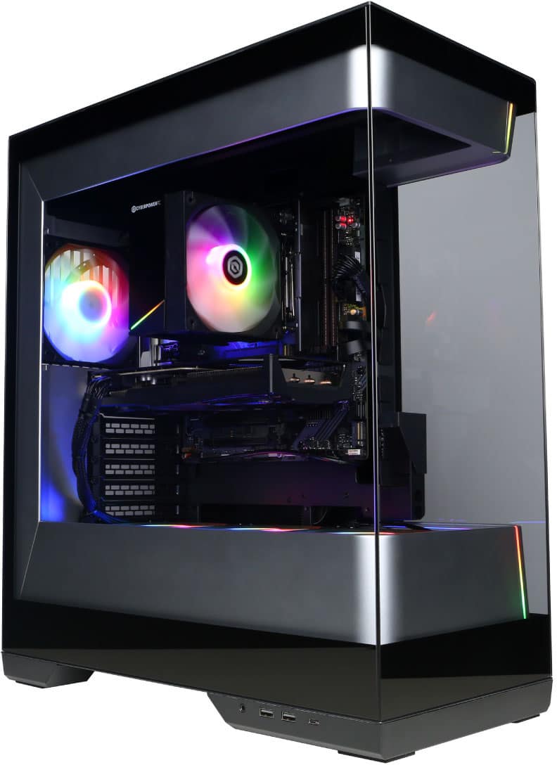 CyberPowerPC - Gaming Desktop - AMD Ryzen 5 9500F - NVIDIA GeForce RTX 5060 Ti 8GB - 16GB DDR5 - 1TB PCIe 4.0 SSD Storage - Black