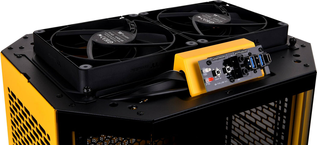 Thermaltake - The Tower 300 Micro ATX PC Case - Bumblebee Yellow