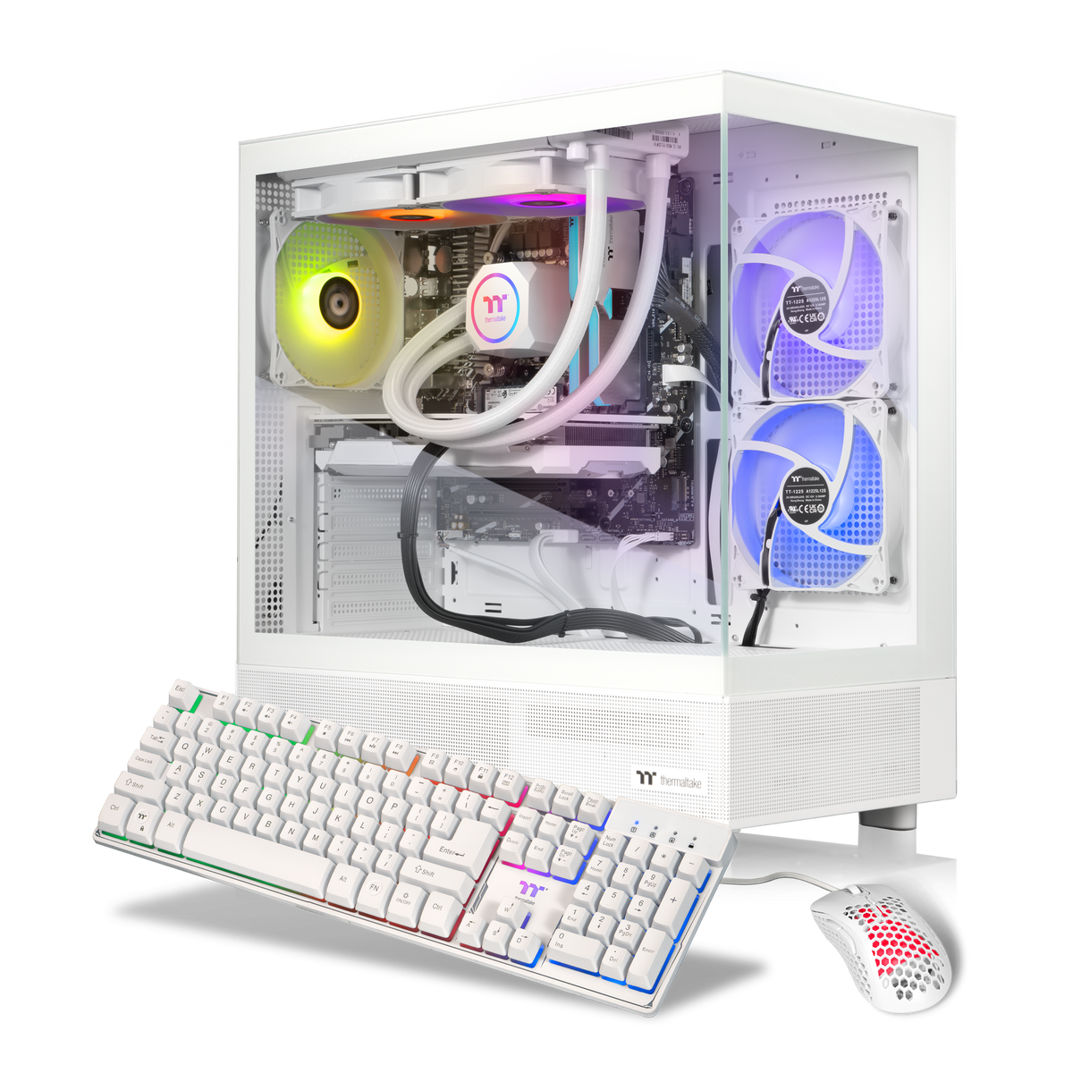 Thermaltake - LCGS View 7896XS-270 Gaming Desktop AMD Ryzen 7 7800X3D 2025 32GB Memory AMD Radeon RX 9060 XT 16GB 1TB SSD NVMe M.2 - White