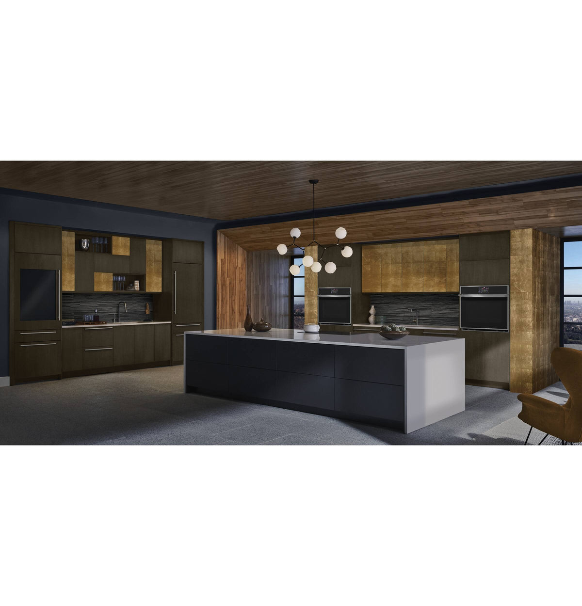 Monogram - 30" Built-In Single Electric Convection Wall Oven with Precision Cooking and LCD Controls - Stainless Steel