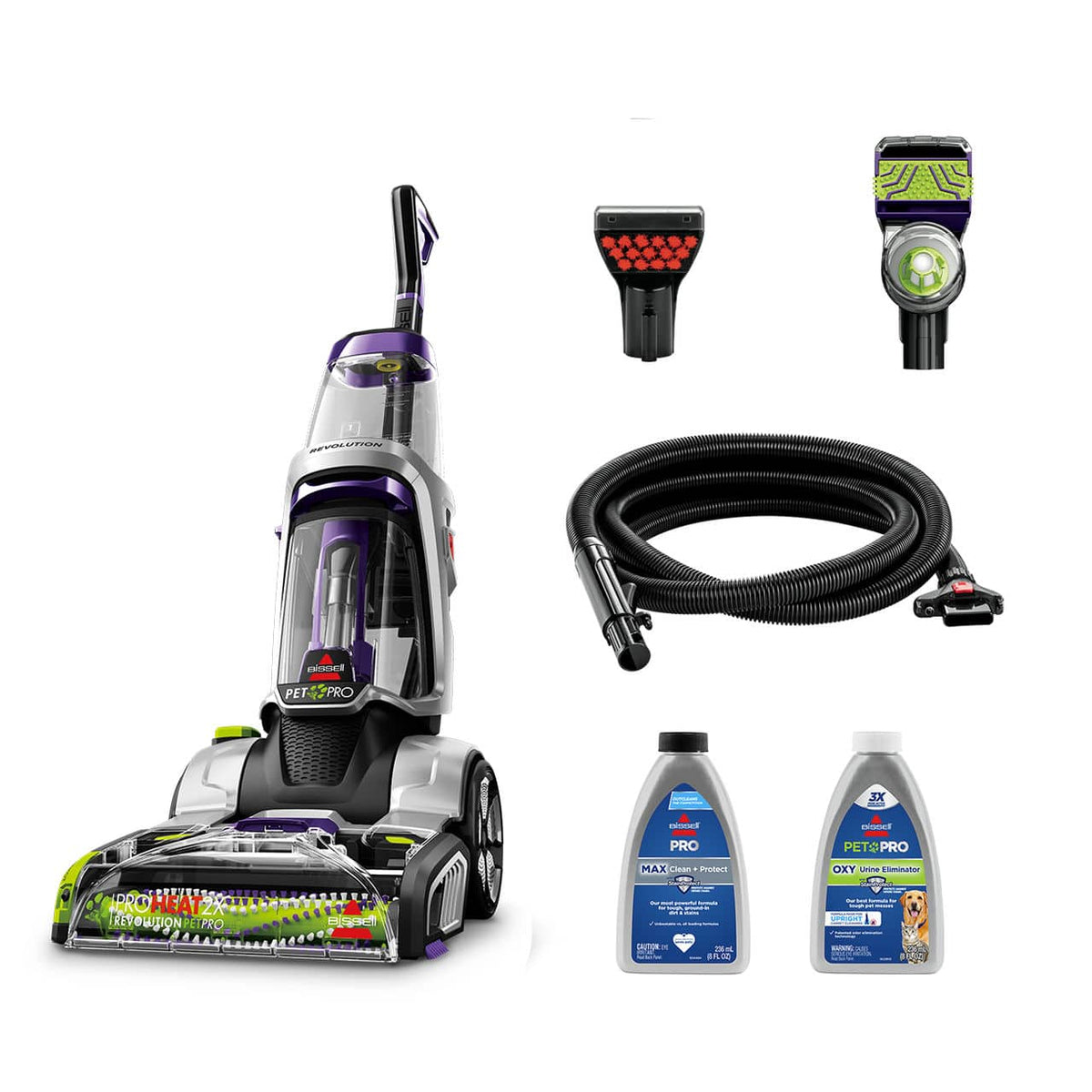 BISSELL - ProHeat 2X Revolution Pet Pro Plus Corded Upright Carpet Deep Cleaner - silver/purple