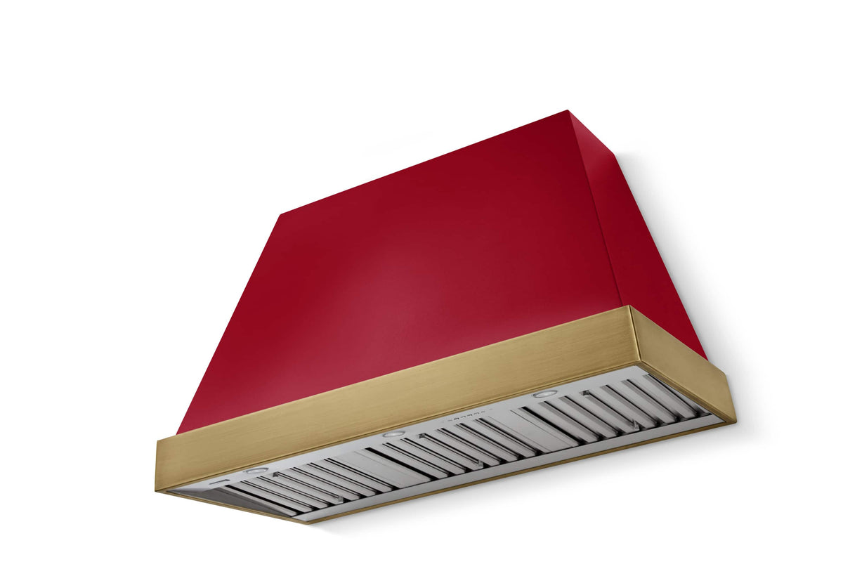 AGA - 48 inches - Externally Vented - Wall Range Hood - Piccadilly Red