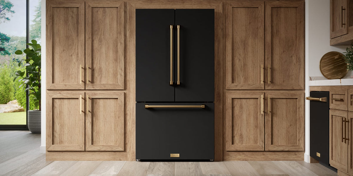 36 in. Wide Gordon Ramsay Series by Thor Kitchen 20.3 Cu. Ft. Counter Depth Refrigerator - Black