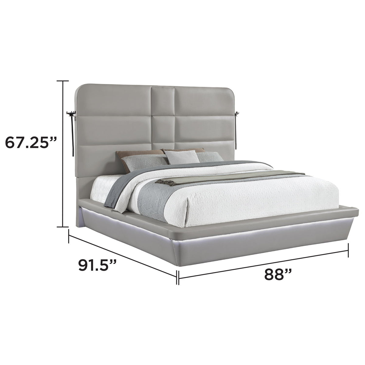 Futura - Cama tapizada con cabecero alto