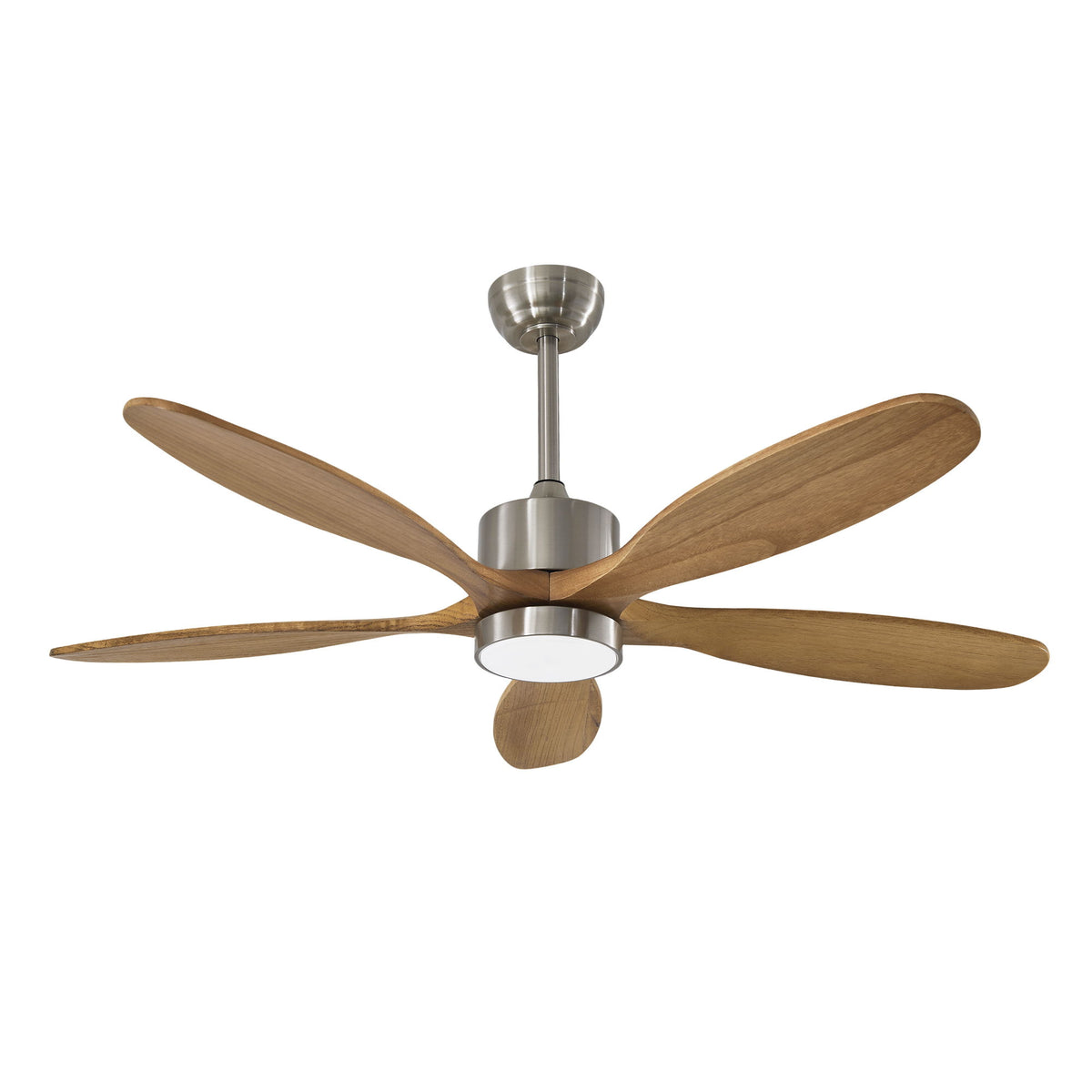 Ventilador de techo con luces, motor CC silencioso, 6 niveles de velocidad - Níquel