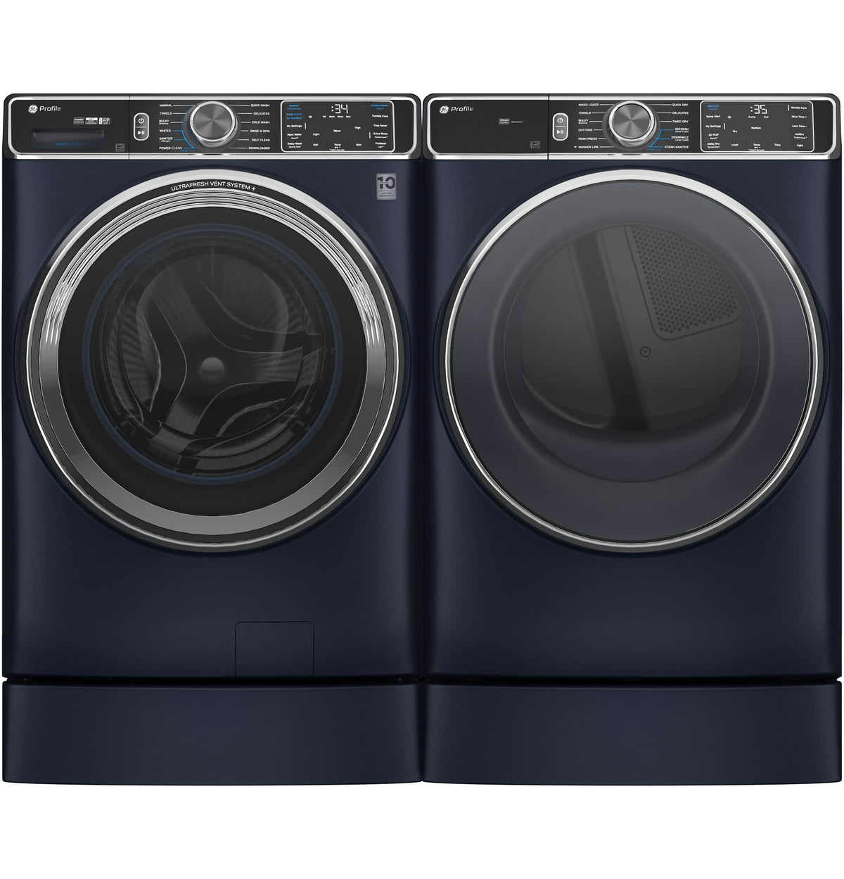 GE - 7" RightHeight Riser - Laundry Pedestal for Select Washers and Dryers - Sapphire Blue