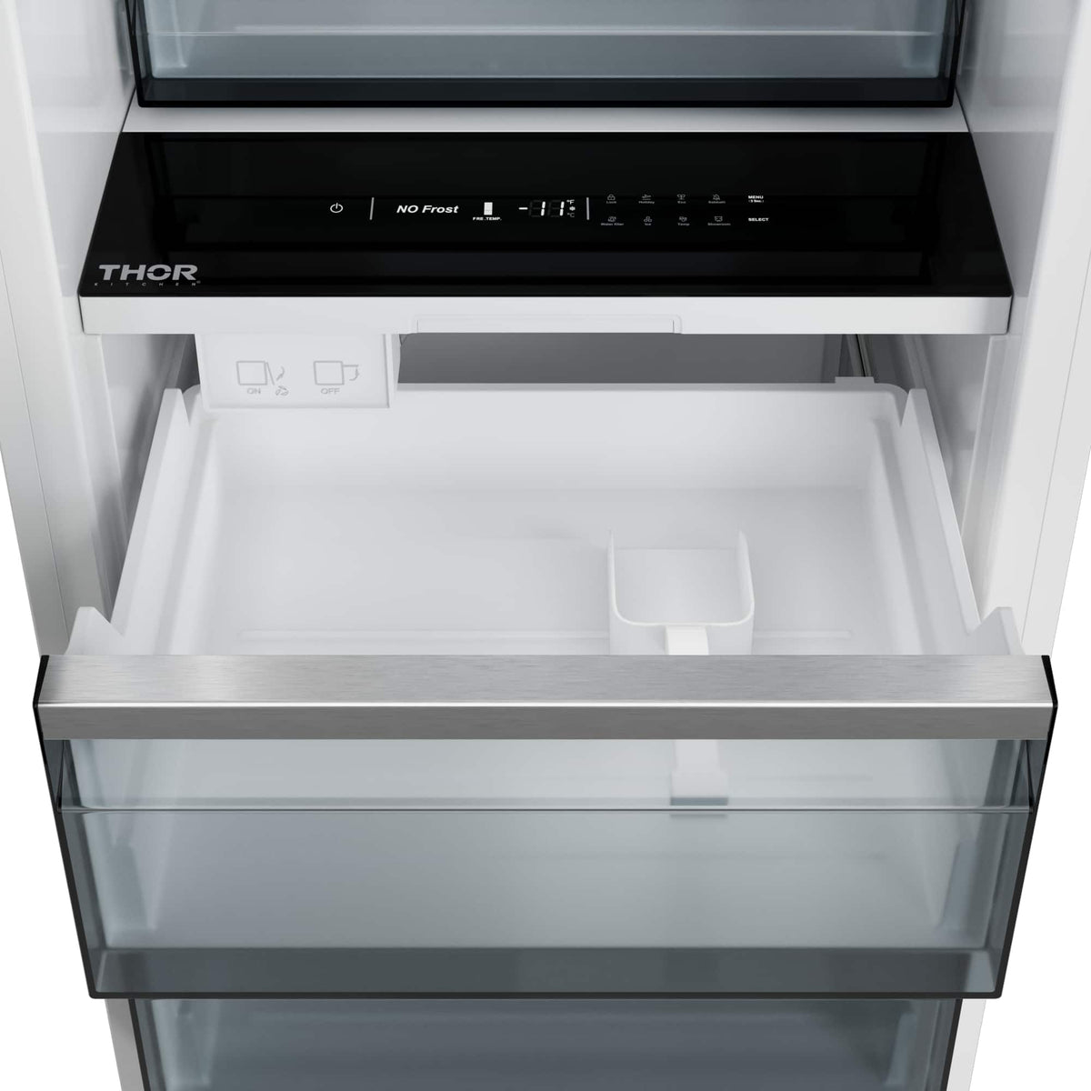 Thor Kitchen - 12.4-Cu. Ft. Upright Built In Column Freezer with Panels - Stainless Steel
