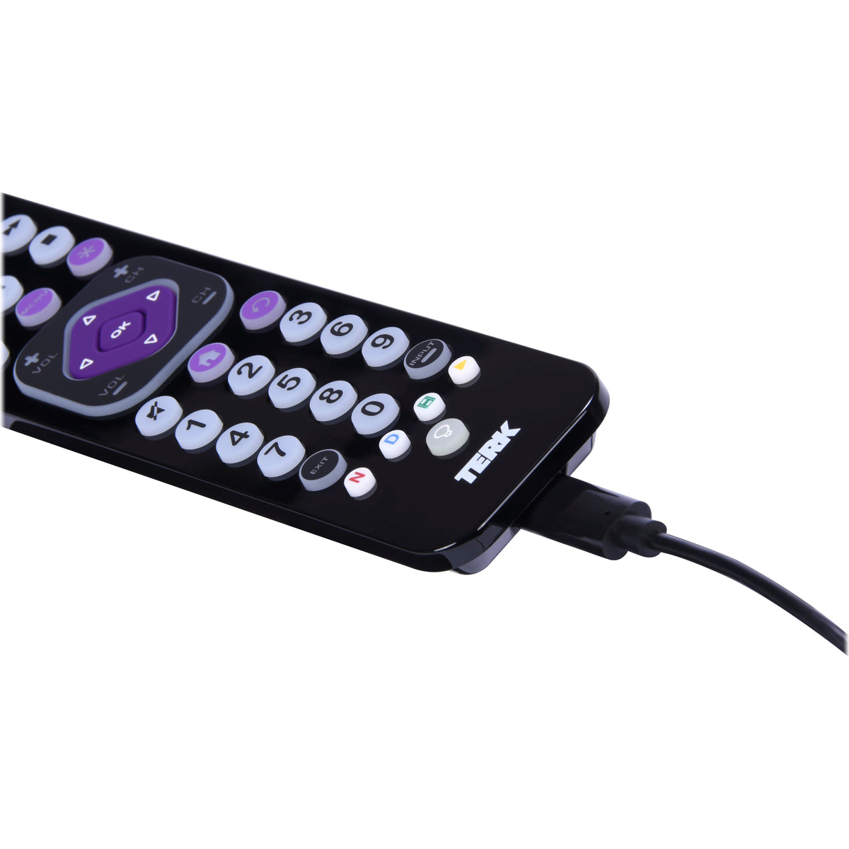 TERK - Rechargeable 4-Device Backlit Universal Remote - Black