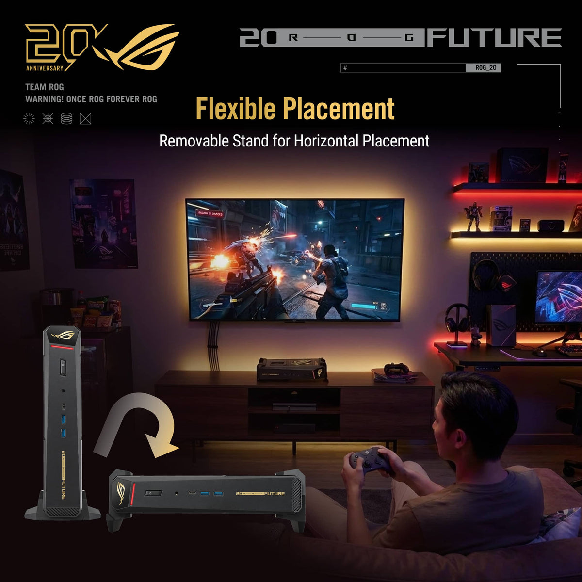ASUS - ROG NUC 16 Edition 20 Gaming Mini Desktop - Intel Core Ultra 9 (2026) - 64GB Memory - GeForce RTX 5090 - 2TB Storage - Black