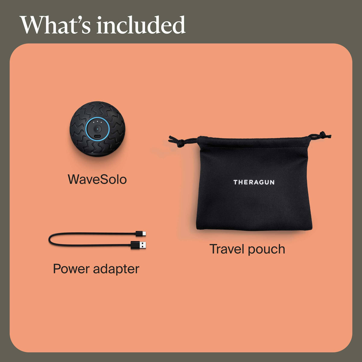 Therabody - WaveSolo - Vibrating Ball Roller For Pinpointed Muscle Relief - Black