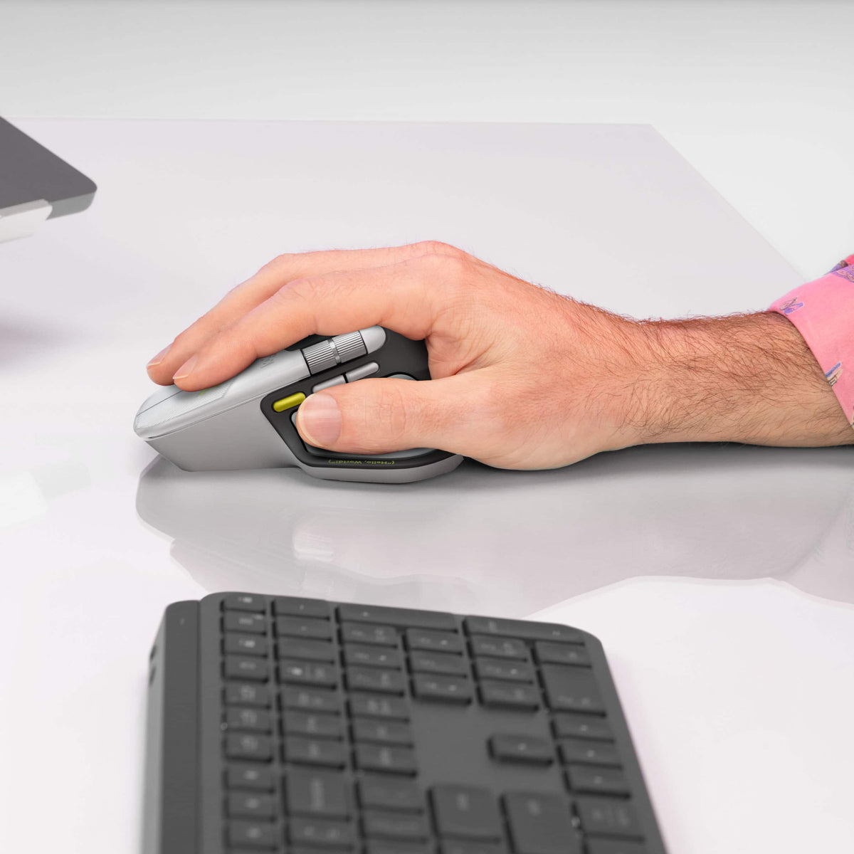 Logitech - MX Master 4 Developer Edition, Ergonomic Wireless Mouse with Advanced Performance Haptic Feedback - Wireless - Yellow