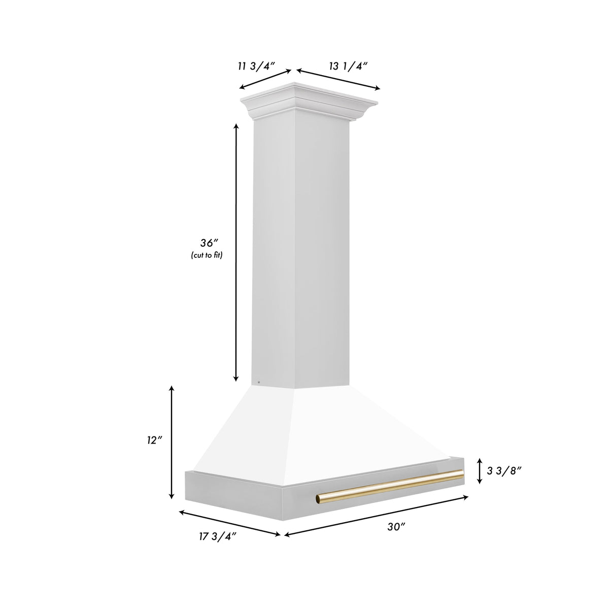 ZLINE Autograph Edition - 30 inches - Externally Vented - Wall Range Hood - White Matte