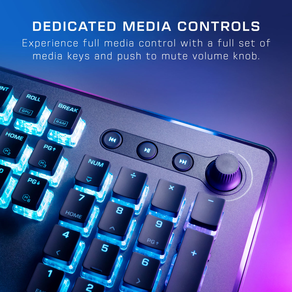 Turtle Beach - Vulcan II Max Full-size Wired Mechanical TITAN Switch Gaming Keyboard with RGB lighting and palm rest for PC - Black