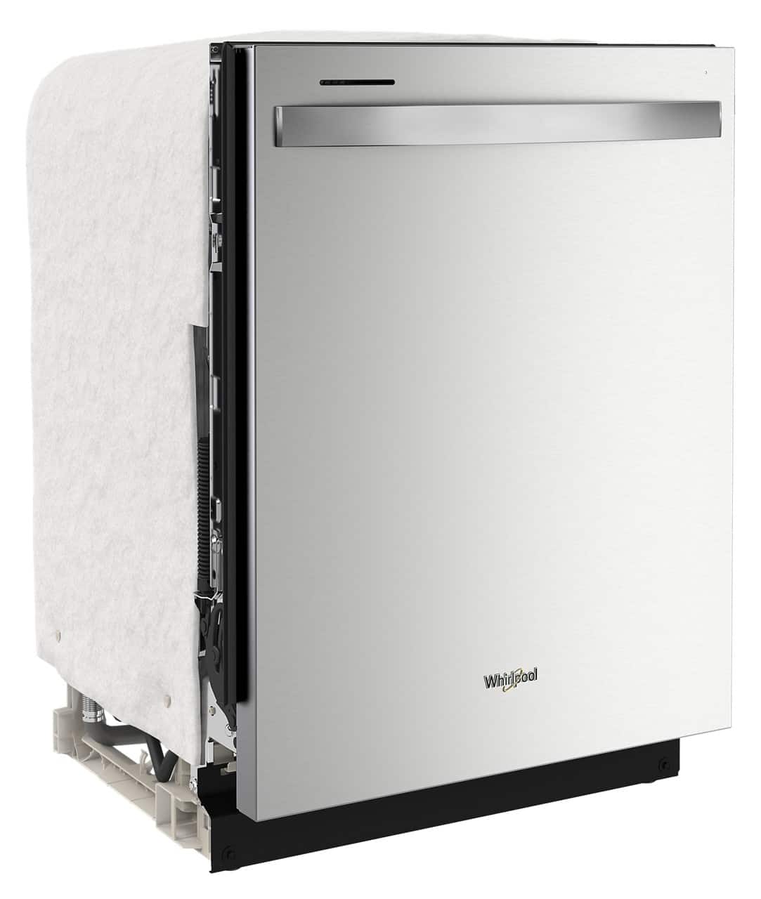 Whirlpool - 24 inch Top Control Built-in Stainless Steel Tub Dishwasher with 3rd Rack, Water Repellent Silverware Basket,  41 dBA - Stainless Steel