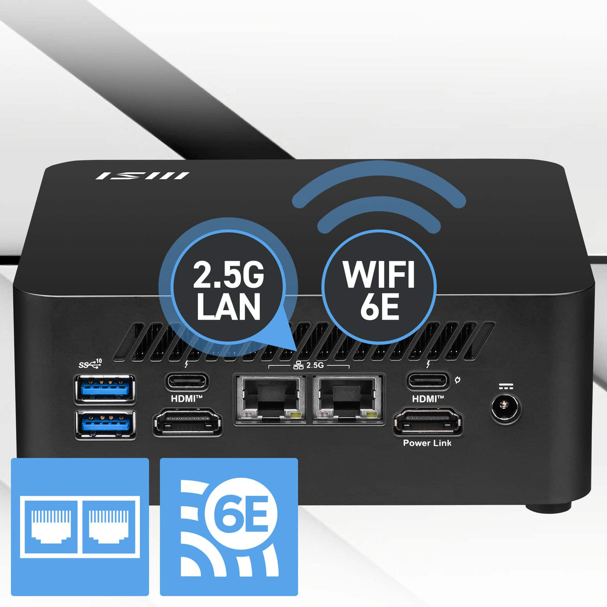 MSI - Cubi NUC 1MG Mini Desktop - Intel Core 3-100U 2024 - 16GB Memory - Intel Graphics - 500GB Storage - Black