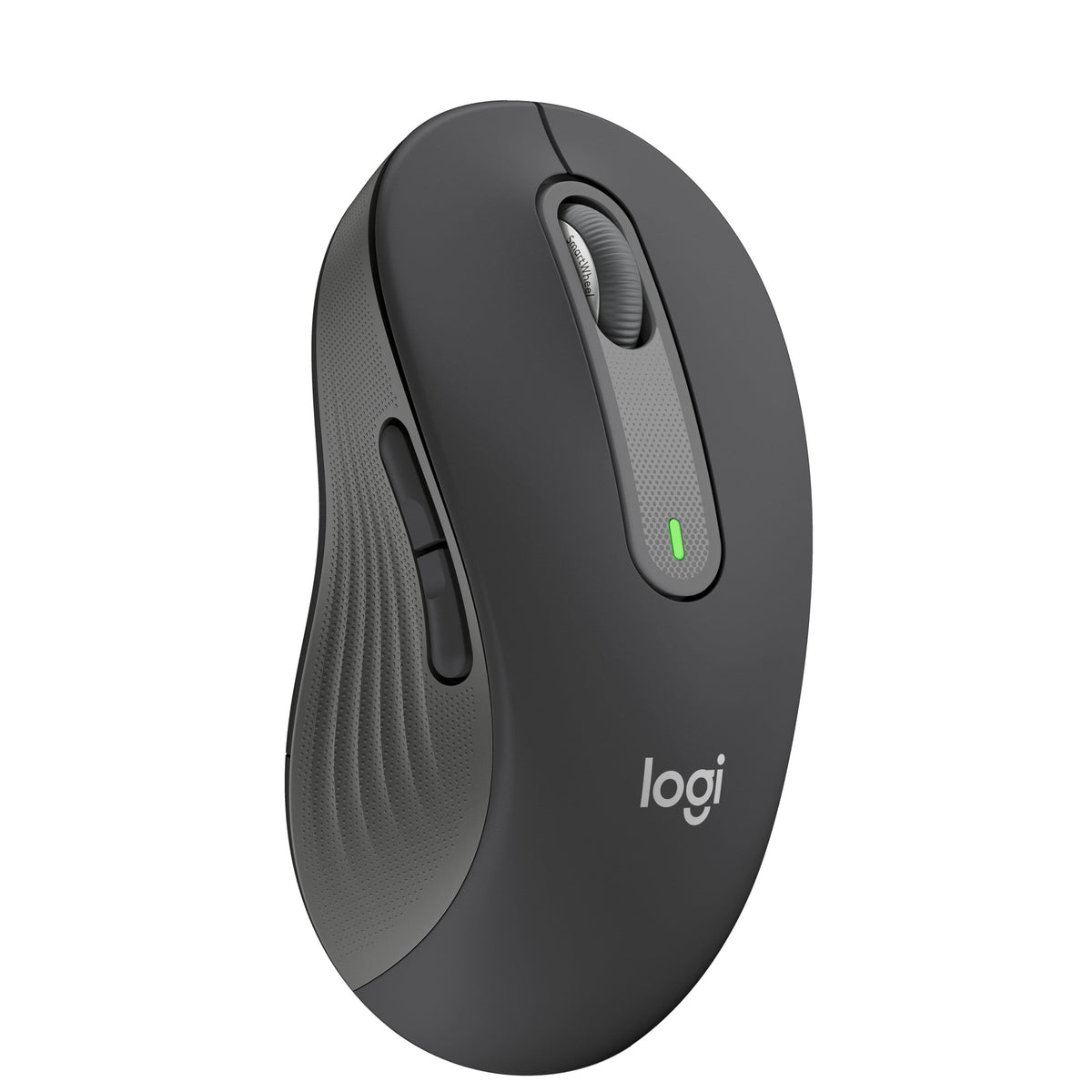 Logitech - Signature Full Size Wireless Mouse with Silent Clicks and Customizable Side Buttons for PC/Mac/Multi-Device/Chromebook - Wireless - Graphite