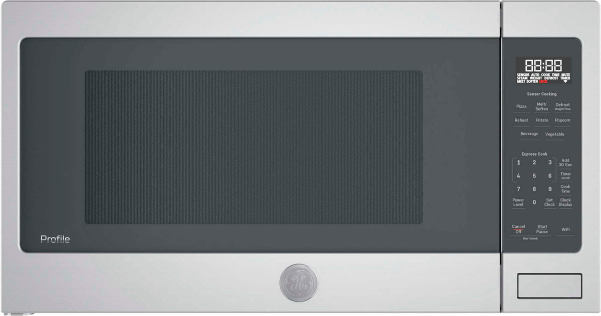 GE Profile - 2.2 Cu. Ft. Countertop Microwave with Sensor Cooking and Scan to Cook Technology - Stainless Steel