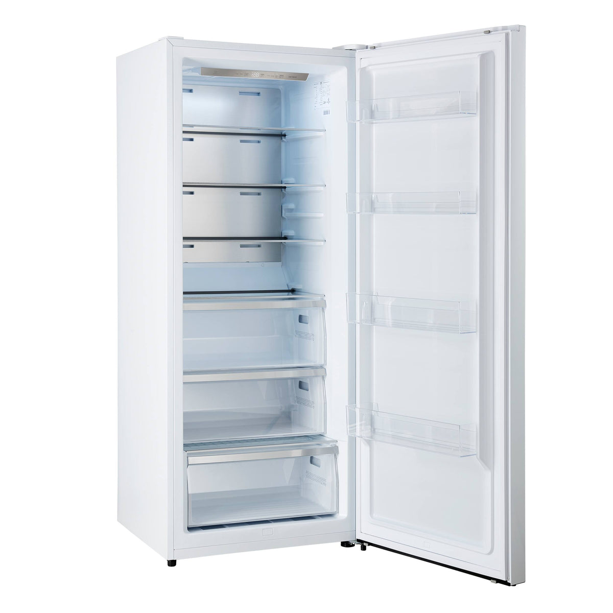 Forno Appliances - Maderno 13.6 Cu. Ft. Right Swing Upright Convertible Freezer with Antique Brass Handles - White