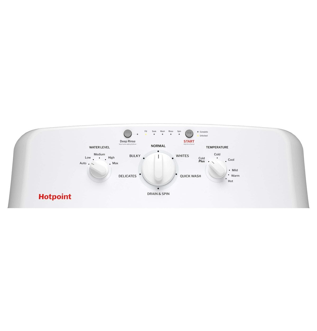 Hotpoint - 4.0 Cu. Ft. High-Efficiency Top Load Washer with Cold Plus - White