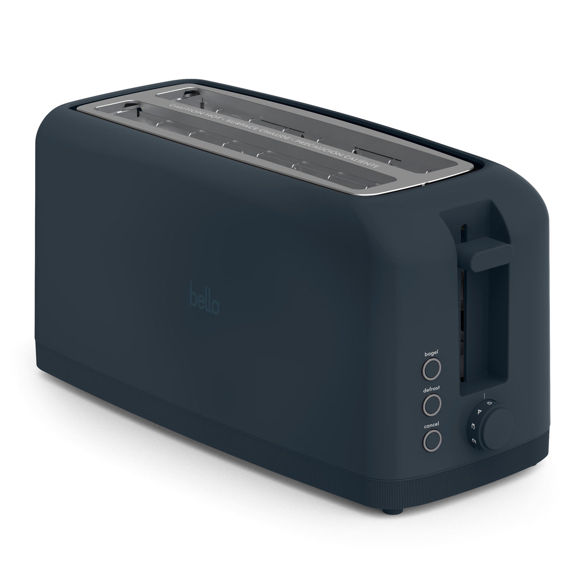 Bella - Fits-anywhere Kitchenware: 4-Slice Slim Toaster with Long Wide Slots - Slate