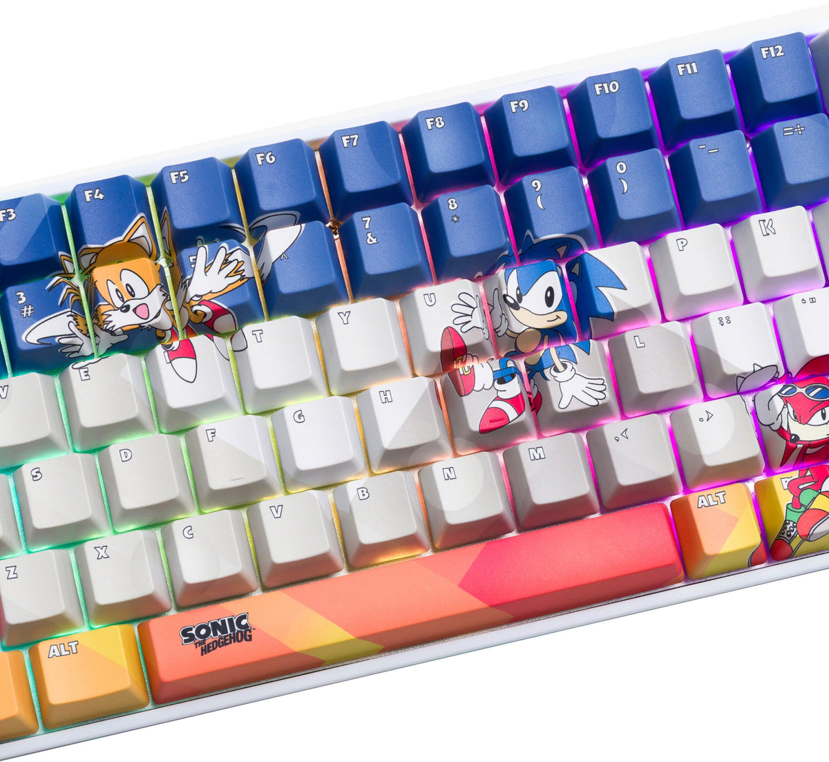 Higround - Basecamp 96+ 96% Wired Mechanical Lubed TTC Neptune Switch Gaming Keyboard with RGB Backlighting - Sega - Classic Sonic