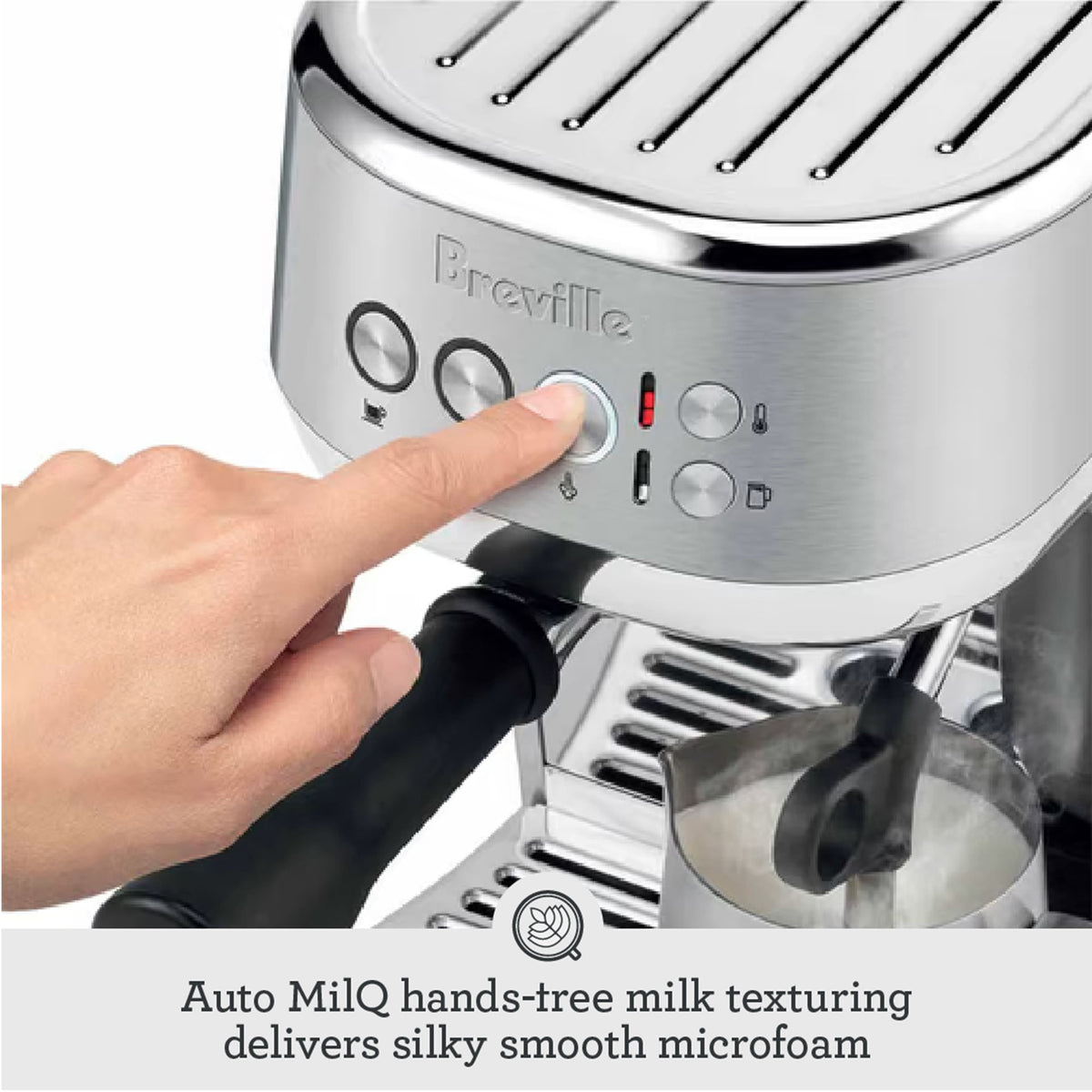 Breville - the Bambino Plus Espresso Machine with 15 bars of pressure and Milk Frother - Stainless Steel