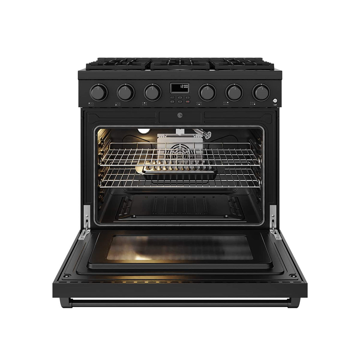 Thor Kitchen - 6.0 Cu. Ft. Freestanding LP Gas Convection Range - Matte Black