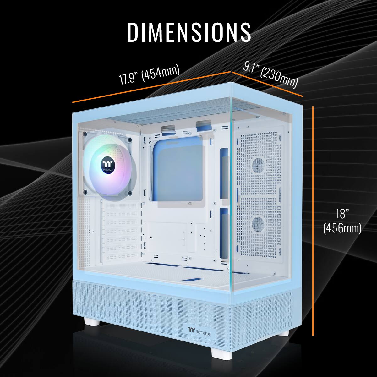 Thermaltake - LCGS View i1458H-270 Gaming Desktop Intel Core i5-14400F 2025 - 16GB DDR5 Intel Arc B580, 1TB NVMe M.2 - Light Blue