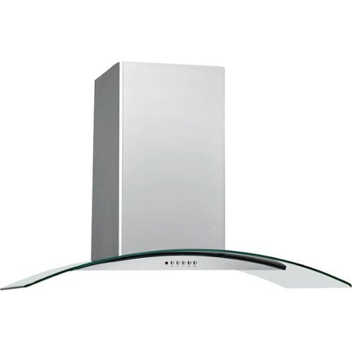 Frigidaire - 30 inches - Externally Vented & Recirculating - Wall Range Hood - Stainless Steel/Glass