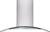 Frigidaire - 30 inches - Externally Vented & Recirculating - Wall Range Hood - Stainless Steel/Glass
