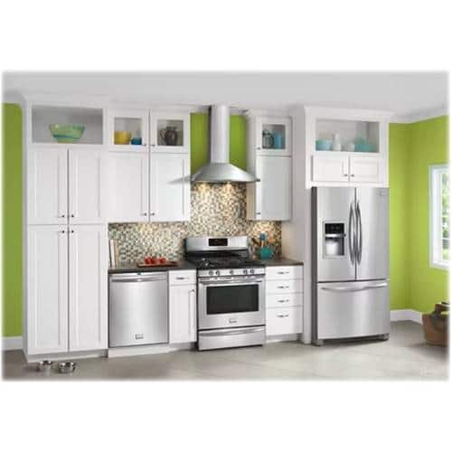 Frigidaire - 30 inches - Externally Vented & Recirculating - Wall Range Hood - Stainless Steel/Glass