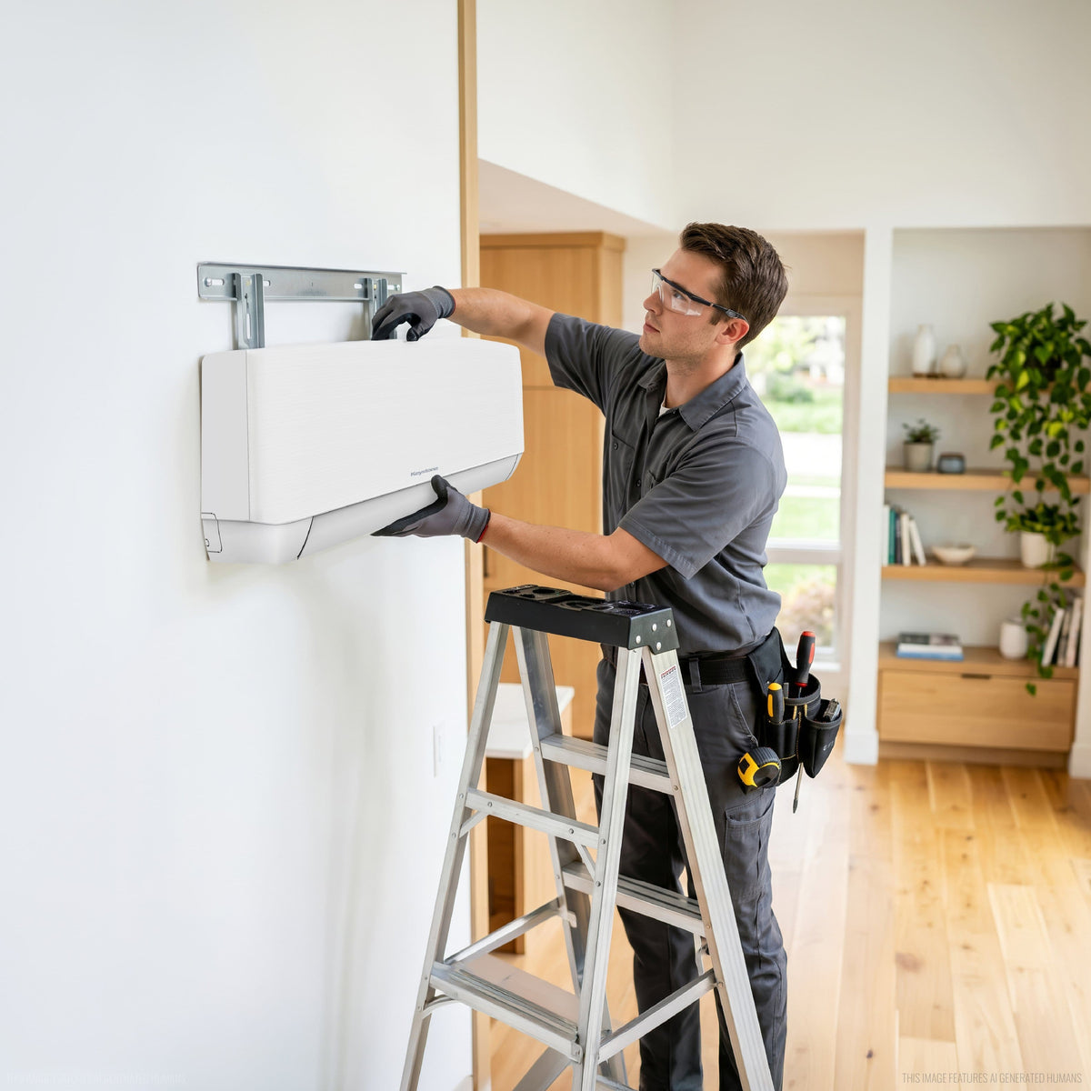 Keystone - Summit 230V 400 Sq. Ft. 9,000 BTU Smart Mini Split Air Conditioner 10,000 BTU Heater - White