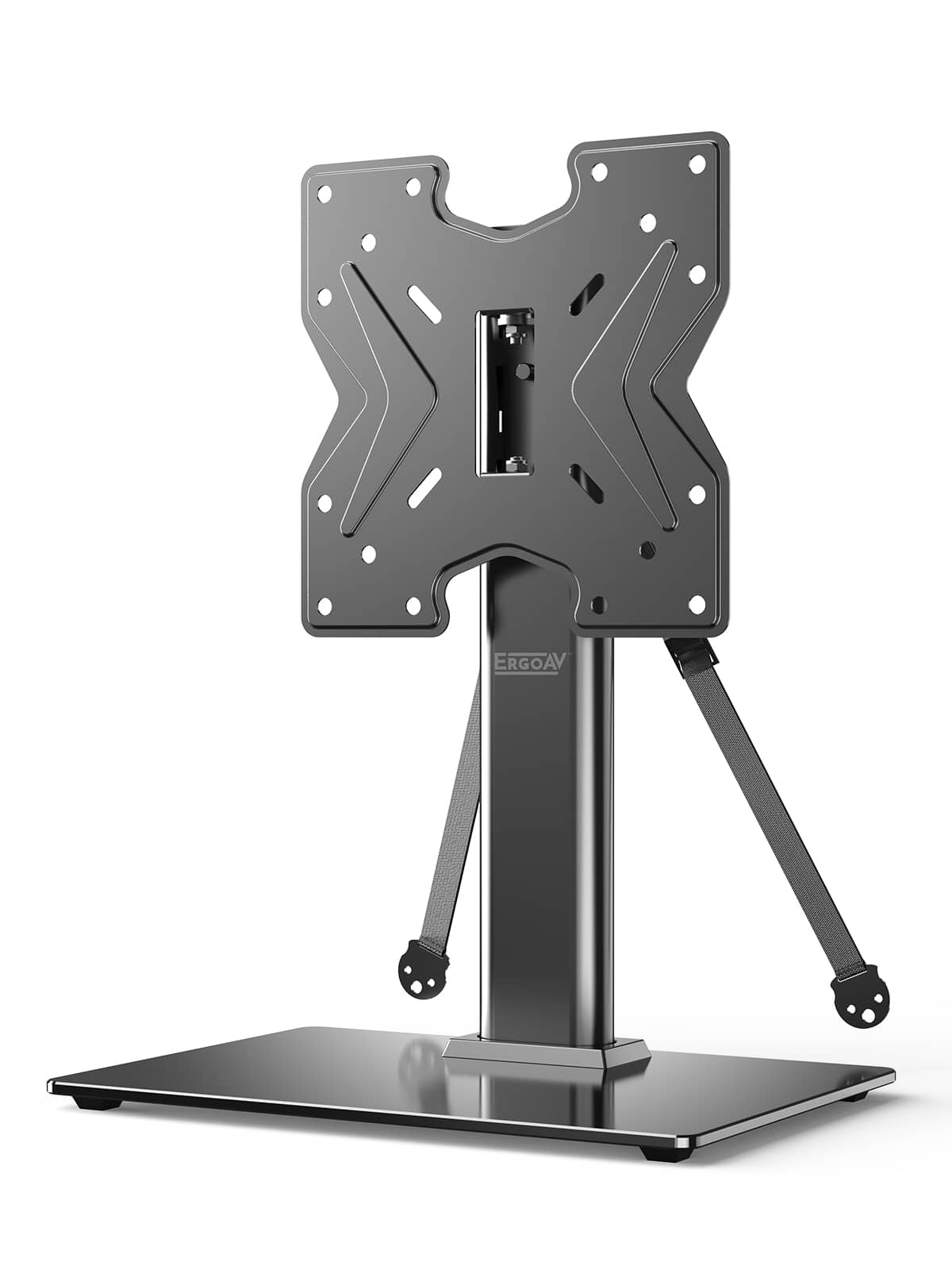 ErgoAV - Tabletop TV Stand+Swivel for 19 -43" TV - Black