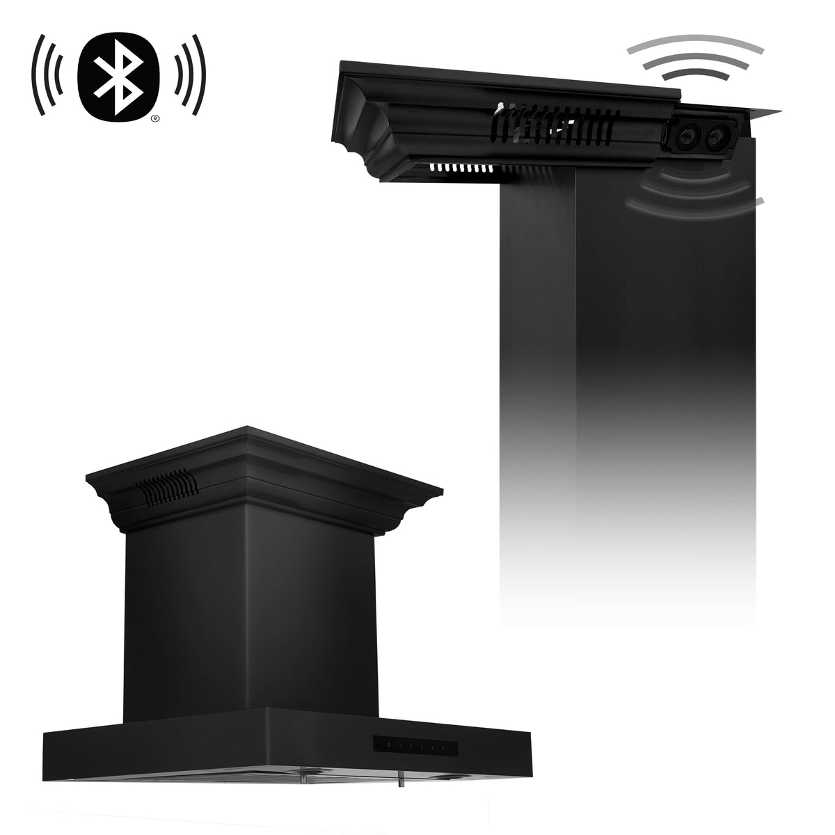 ZLINE - 24 inches - Externally Vented - Wall Range Hood - Black Stainless Steel