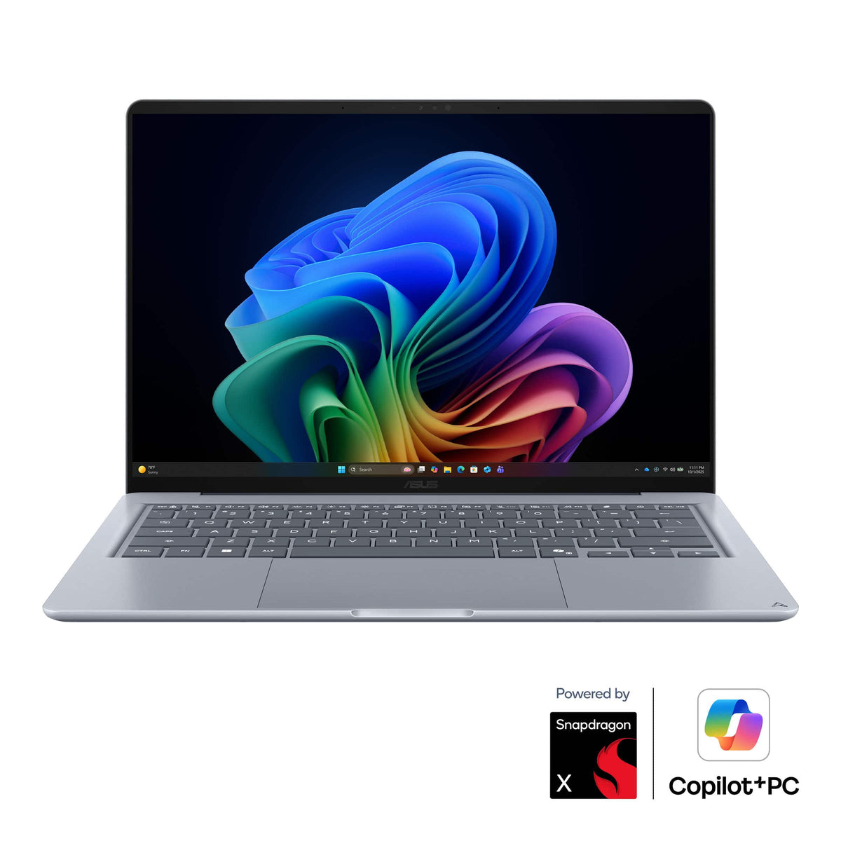 ASUS - Zenbook 14 14" OLED Laptop - Snapdragon X (2026) - 16GB Memory - 256GB Storage - Arctic Blue