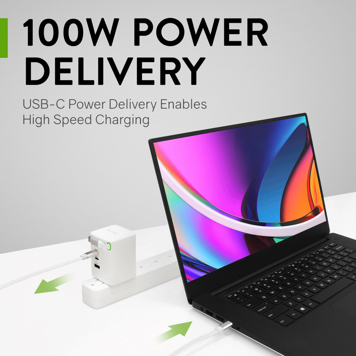 ReTrak - 100W USB-C Wall Charger - White